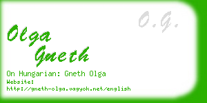 olga gneth business card